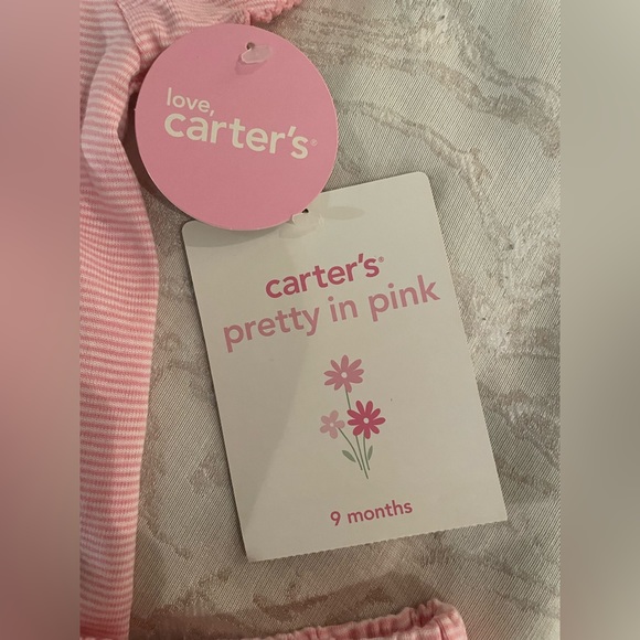 Carter’s Pretty in Pink Girls 9M Pink Dress and Bloomers - Picture 4 of 8